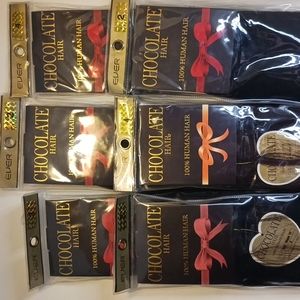 (6) 18" Color 1B- Everbeauty Chocolate Hair Yaki Wea